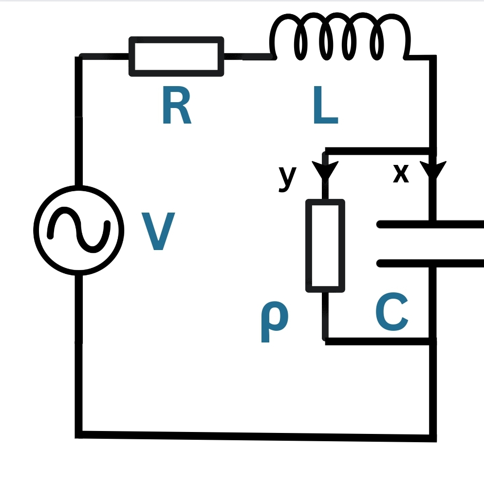 Circuit Diagram for the circuit analysed by Maxwell